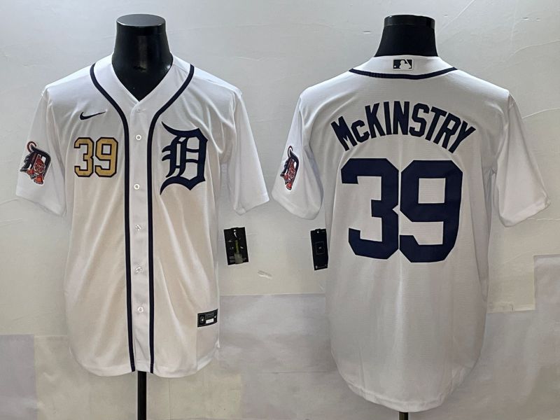 Men 2025 Detroit Tigers 39 Mckinstry White Game Nike MLB Jersey style 5